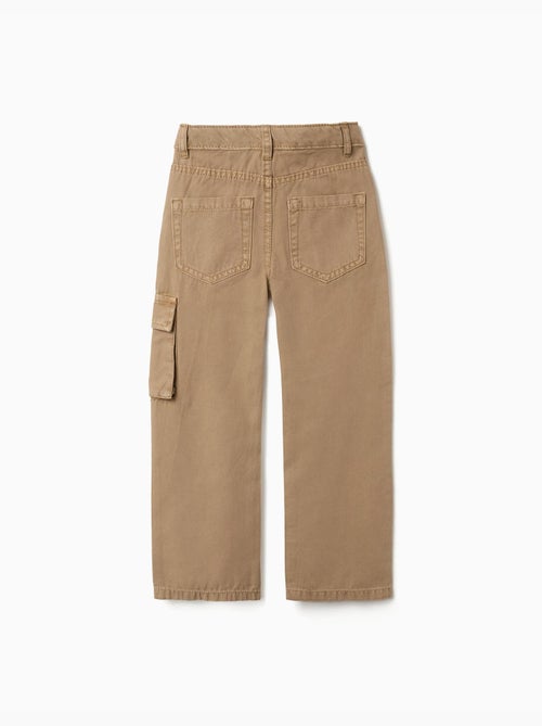Pantalon en coton à coupe droite avec 5 poches - Kiabi