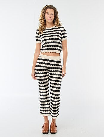 Pantalon en crochet flare