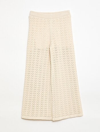 Pantalon en crochet forme flare / coupe évasée