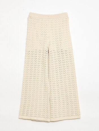 Pantalon en crochet forme flare / coupe évasée