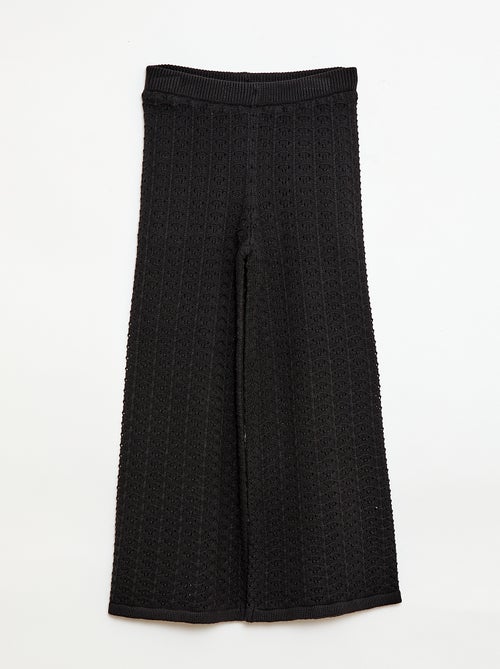 Pantalon en crochet forme flare / coupe évasée - Kiabi