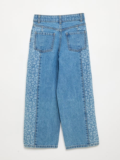 Pantalon en denim avec empiècements imprimés - Kiabi Pantalon en denim avec empiècements imprimés - Kiabi