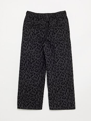Pantalon en denim avec patte de boutonnage décalée