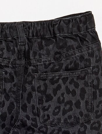 Pantalon en denim avec patte de boutonnage décalée