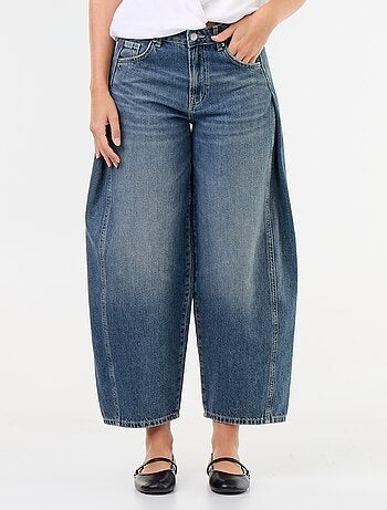 Pantalon en denim avec pinces fantaisie