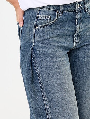 Pantalon en denim avec pinces fantaisie