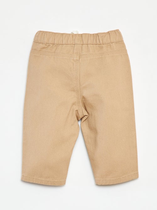 Pantalon en denim avec taille élastiquée - Kiabi