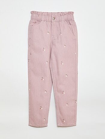 Pantalon en denim coupe mom