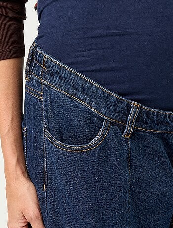 Pantalon en denim de maternité coupe barrel