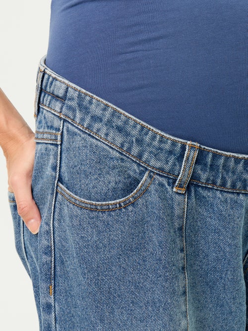 Pantalon en denim de maternité coupe barrel - Kiabi