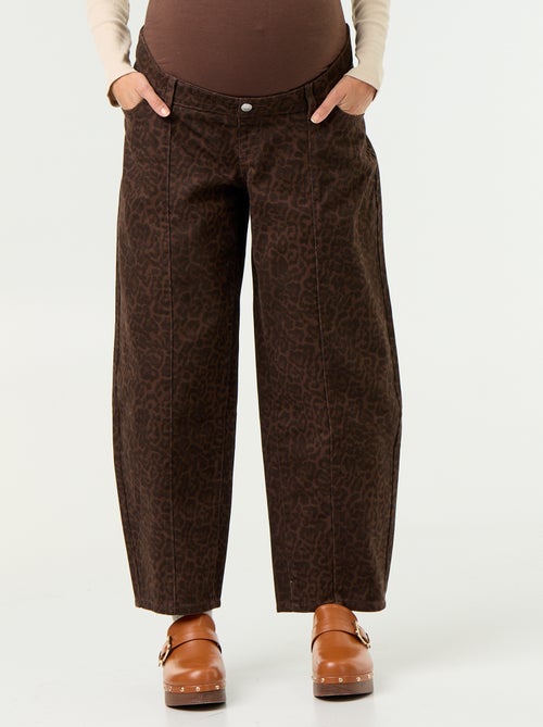 Pantalon en denim de maternité coupe barrel - Kiabi
