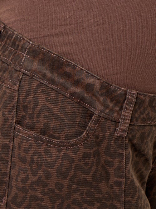 Pantalon en denim de maternité coupe barrel - Kiabi