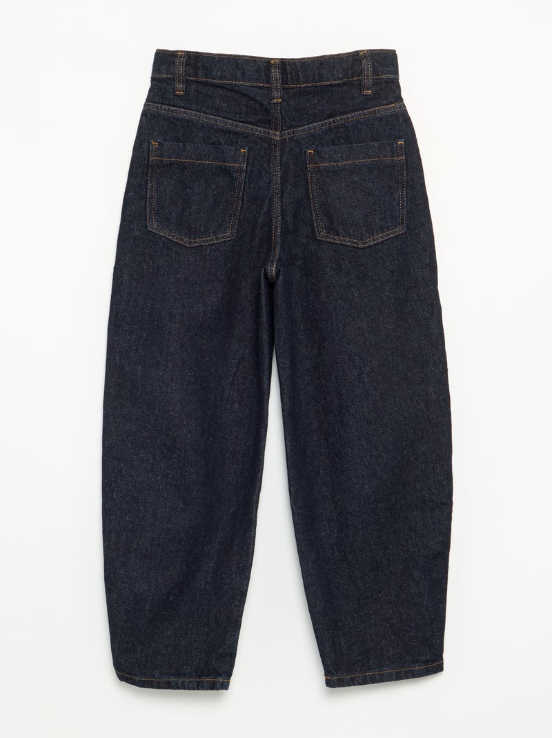 Pantalon en denim forme barrel Bleu - Kiabi