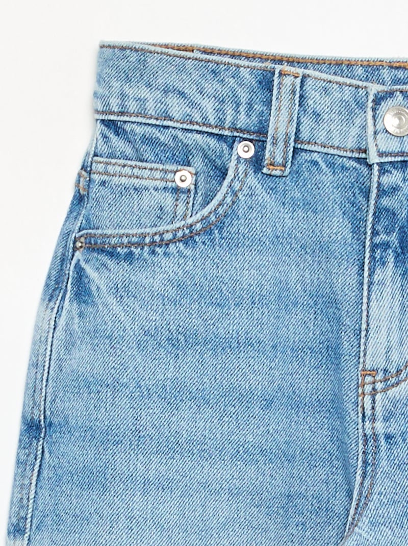 Pantalon en denim forme barrel Bleu - Kiabi