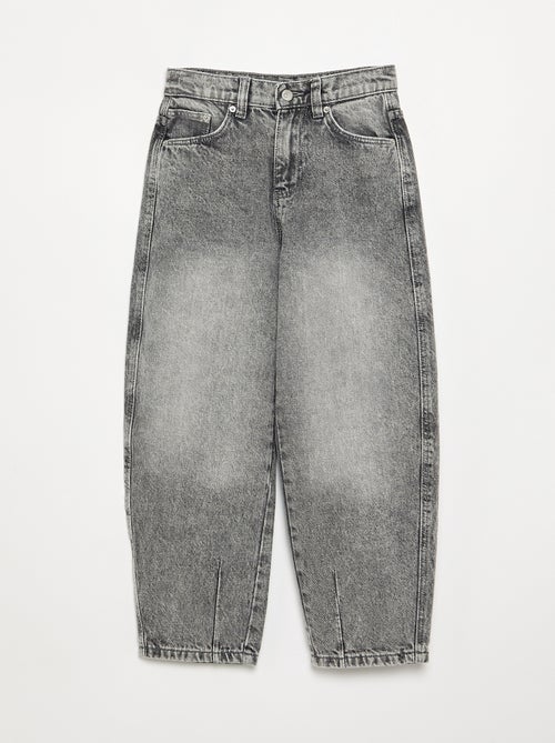 Pantalon en denim forme barrel - Kiabi