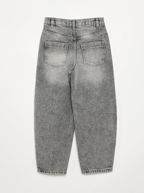 Pantalon en denim forme barrel - Kiabi