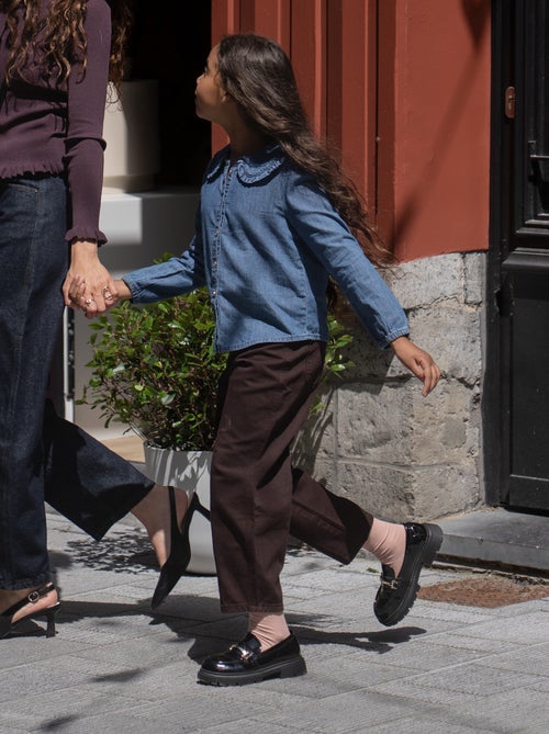 Pantalon en denim forme barrel - Kiabi
