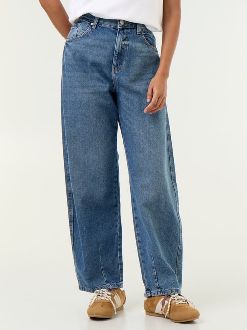 Pantalon en denim forme large barrel - Kiabi