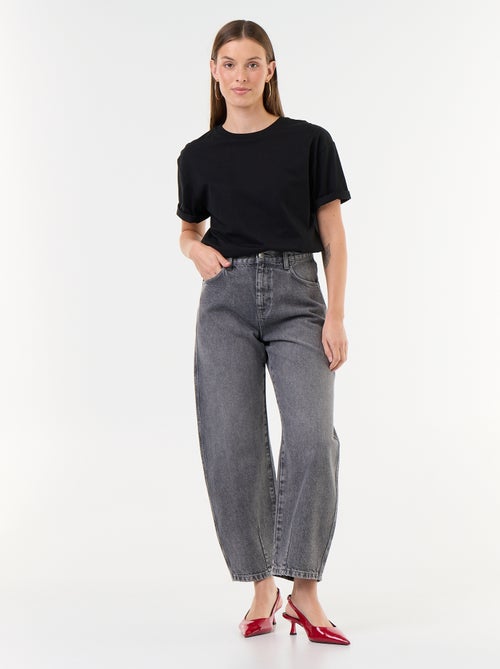 Pantalon en denim forme large barrel - Kiabi