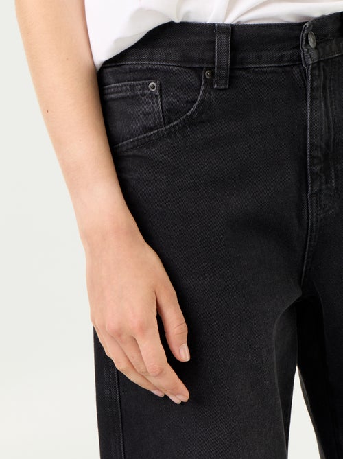 Pantalon en denim forme large barrel - Kiabi Pantalon en denim forme large barrel - Kiabi