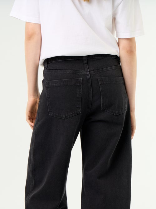 Pantalon en denim forme large barrel - Kiabi Pantalon en denim forme large barrel - Kiabi