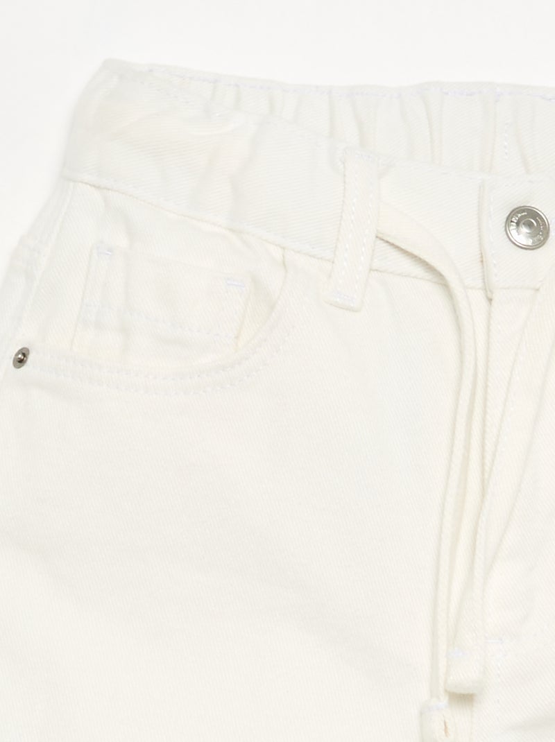 Pantalon en denim forme large Bleu - Kiabi