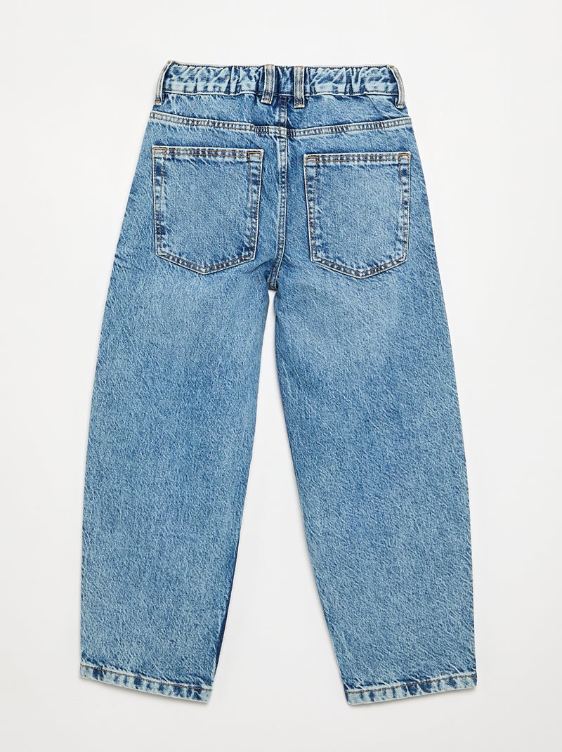 Pantalon en denim forme large Bleu - Kiabi
