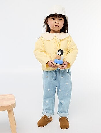 Pantalon en denim forme paperbag