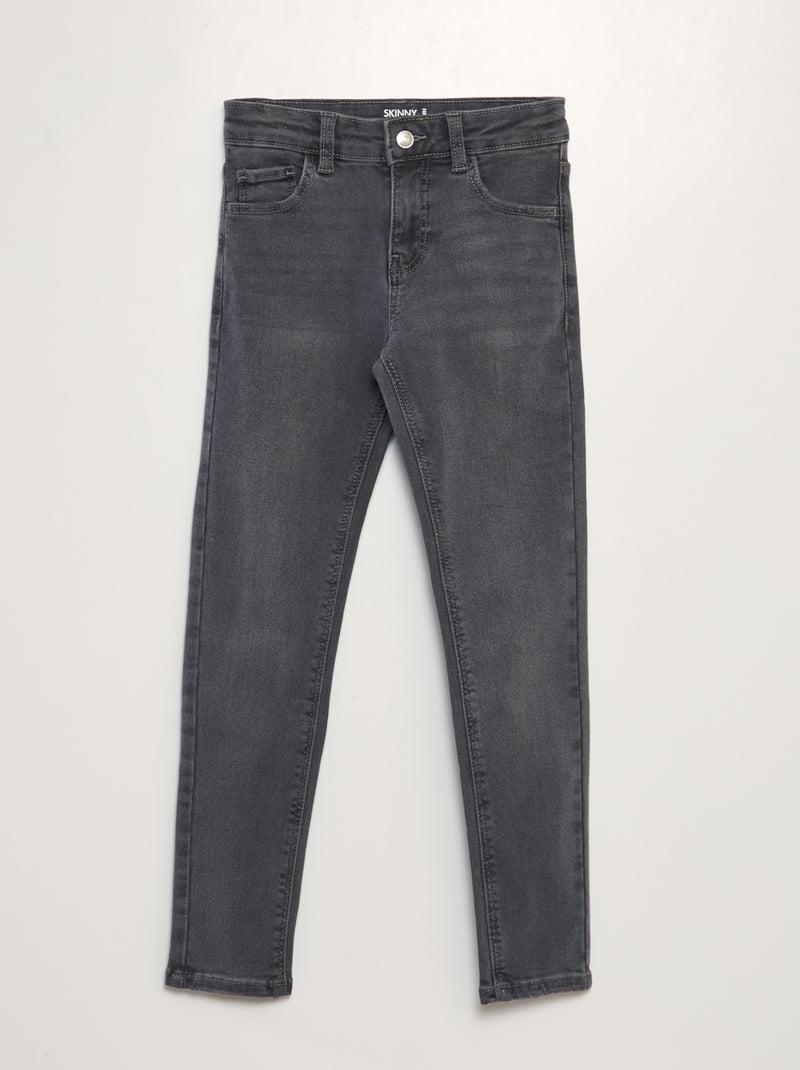 Pantalon en denim skinny Gris anthracite - Kiabi