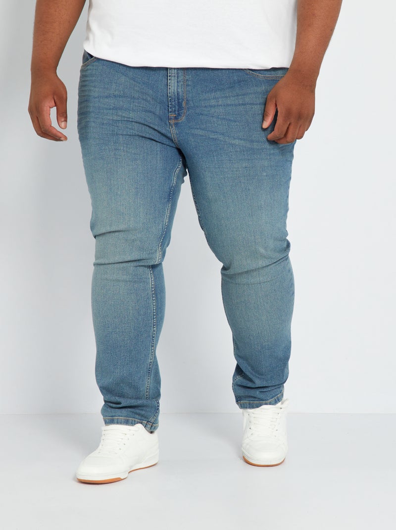 Pantalon en denim slim - 30L Bleu - Kiabi