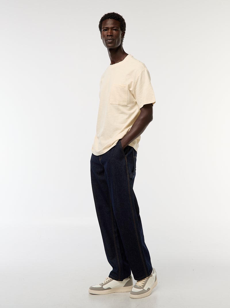 Pantalon en denim style Carpenter Bleu - Kiabi