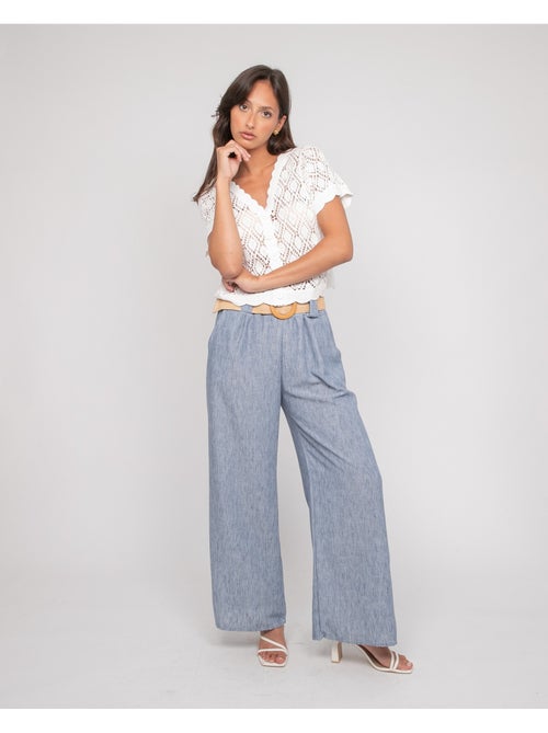 Pantalon en ELOUVE-riem - Kiabi Pantalon en ELOUVE-riem - Kiabi