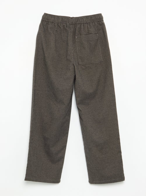 Pantalon en flanelle à carreaux - Kiabi