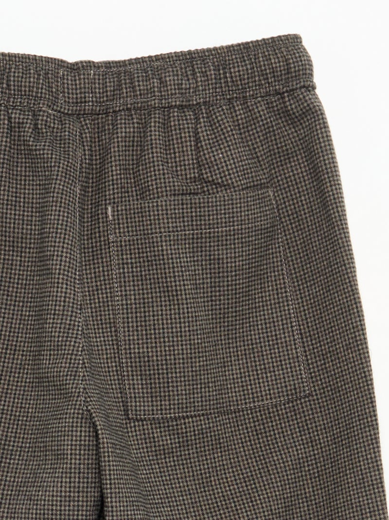Pantalon en flanelle à carreaux Gris - Kiabi
