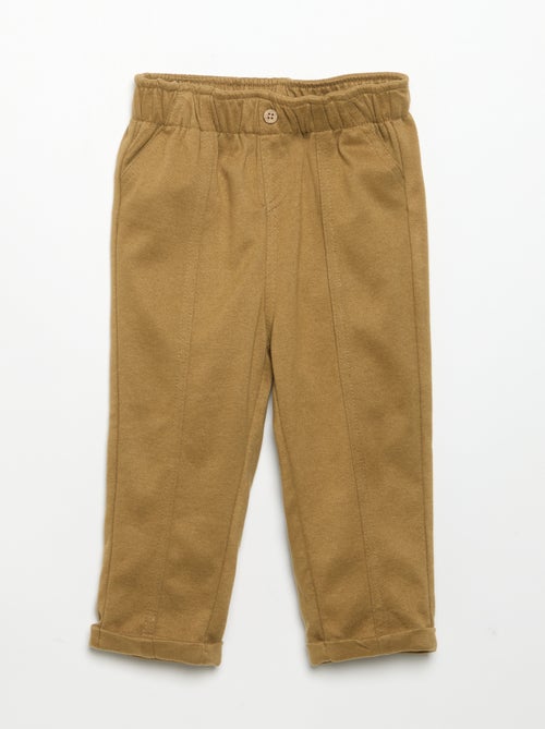 Pantalon en flanelle grattée - Kiabi