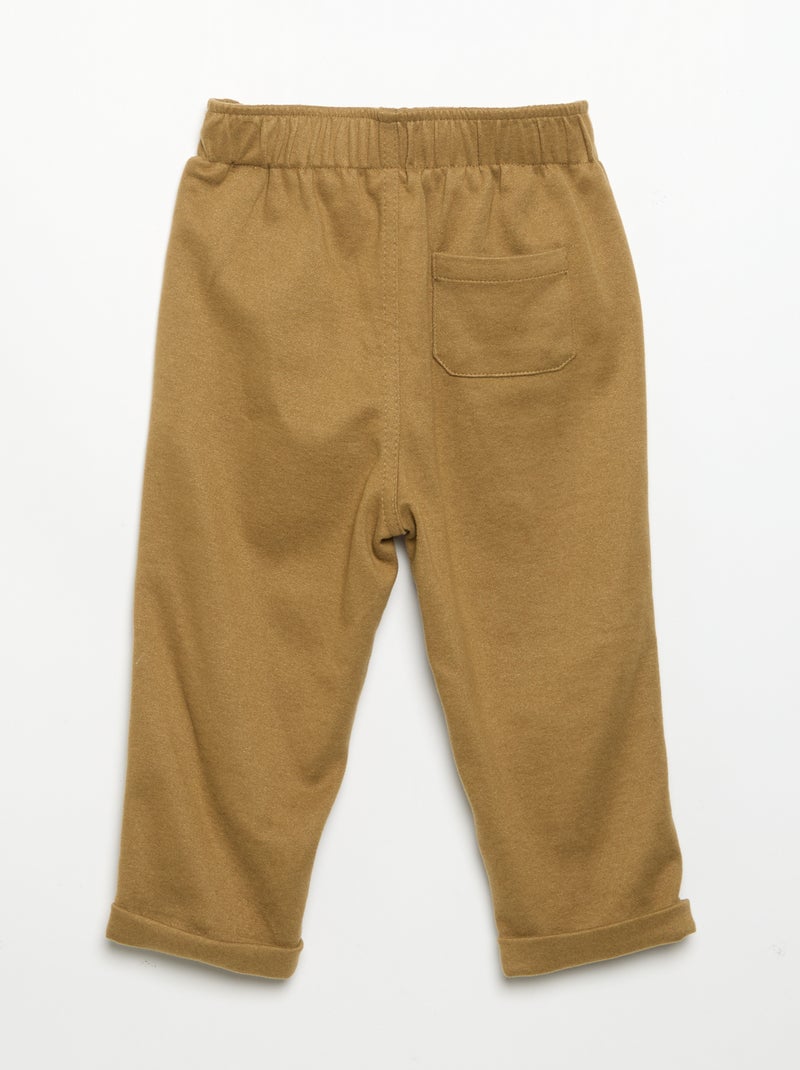 Pantalon en flanelle grattée Vert - Kiabi