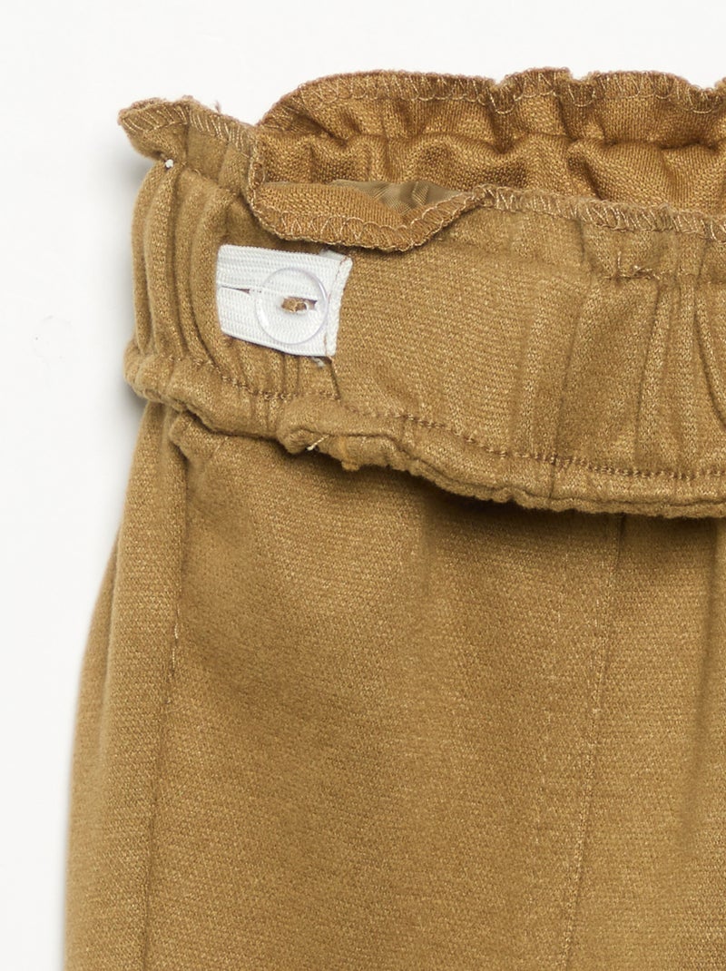 Pantalon en flanelle grattée Vert - Kiabi
