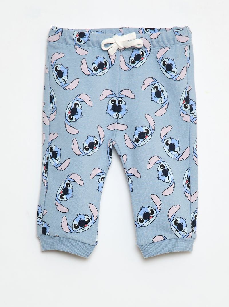 Pantalon en french terry 'Disney' Bleu - Kiabi