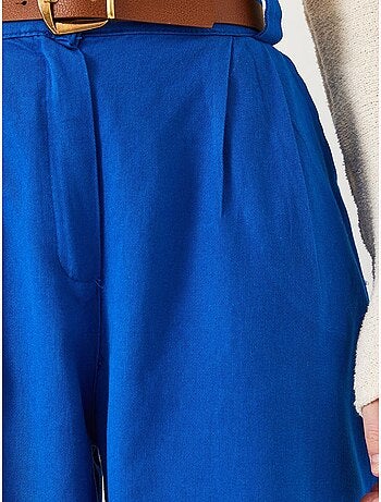 Pantalon en gabardine épaisse à ceinture lucci