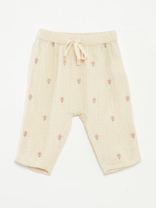 Pantalon en gaze de coton