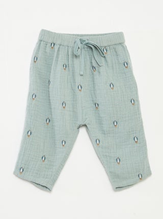 Pantalon en gaze de coton