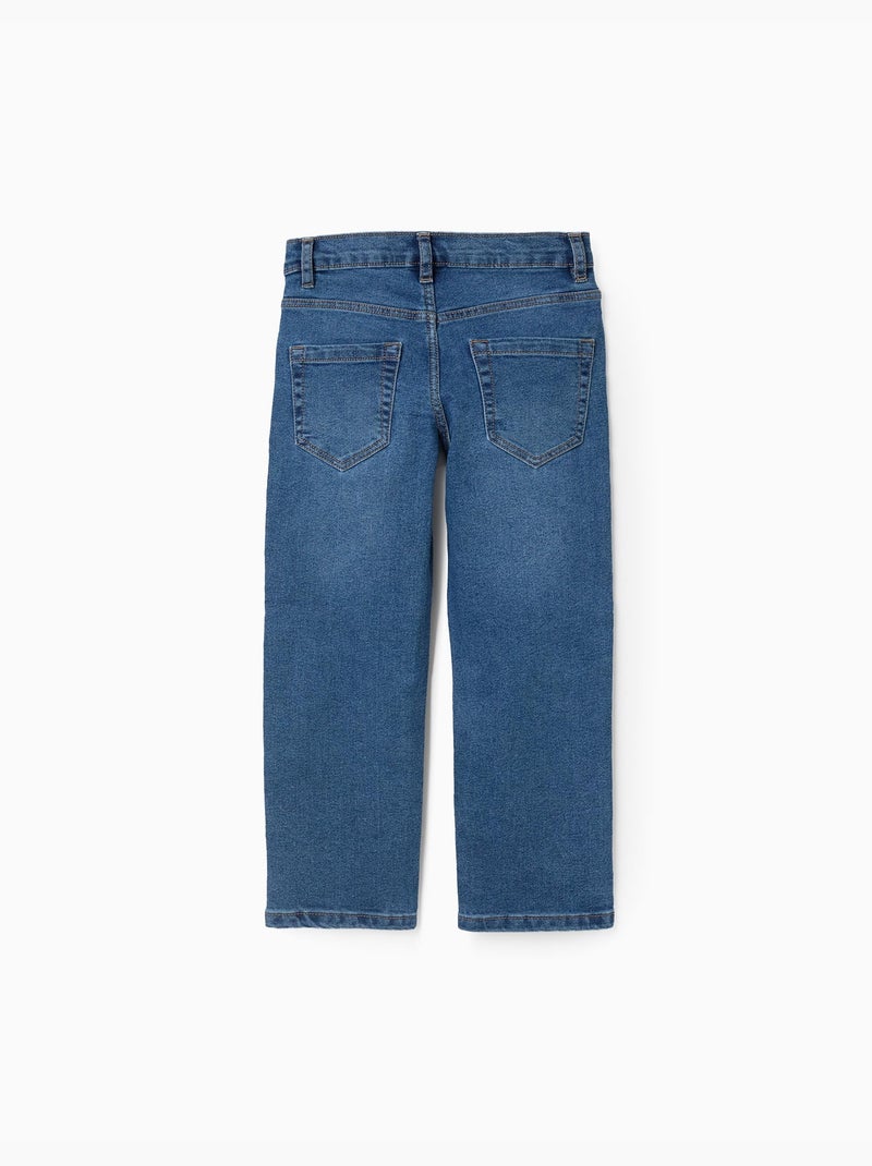 Pantalon en jean à coupe droite Bleu Bleu - Kiabi