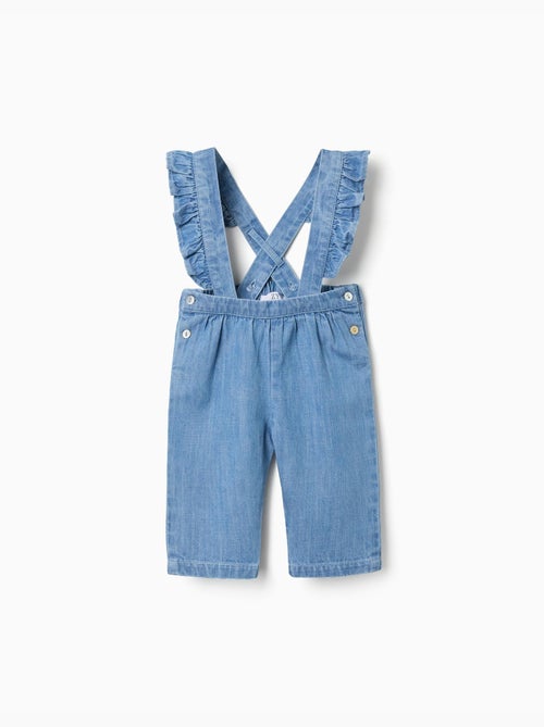 Pantalon en jean avec bretelles amovibles - Kiabi
