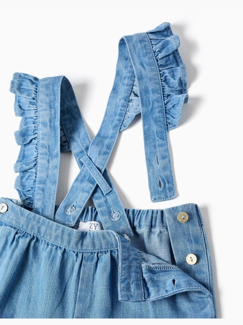 Pantalon en jean avec bretelles amovibles - Kiabi
