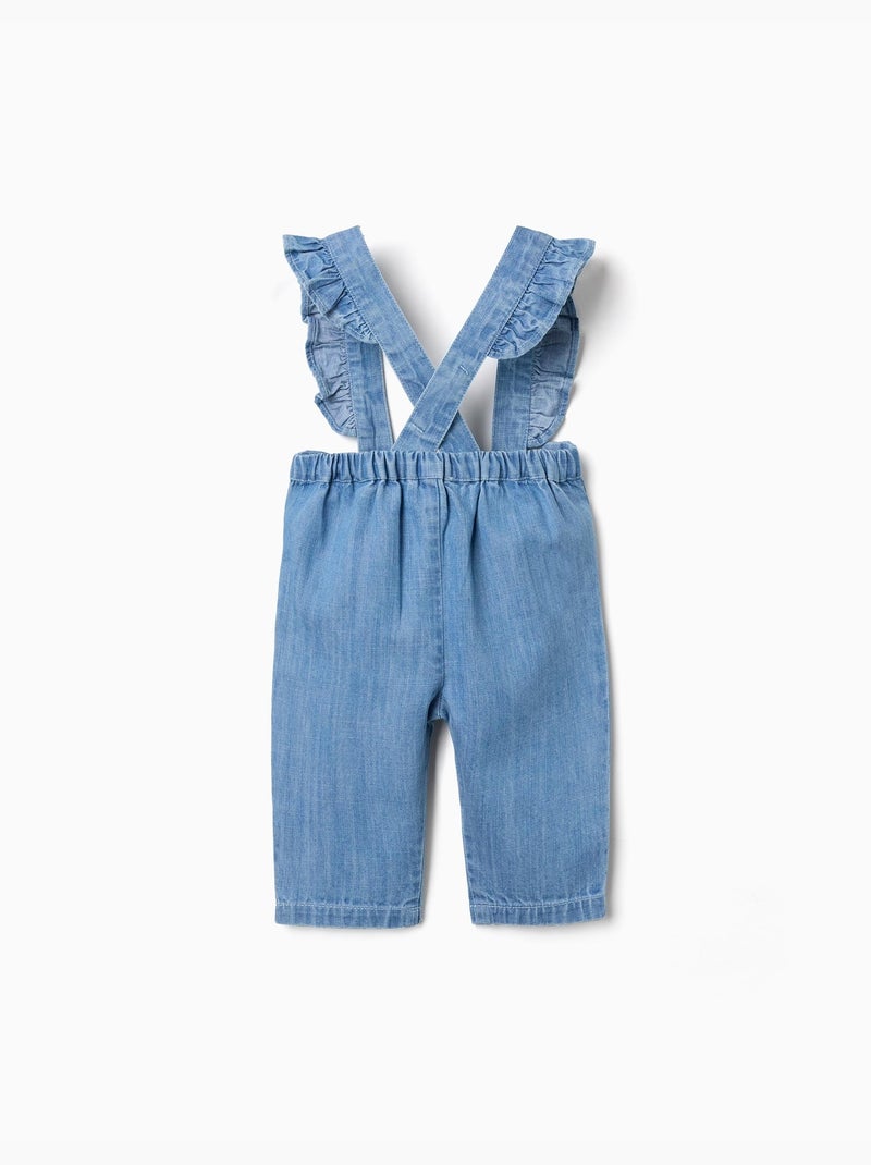 Pantalon en jean avec bretelles amovibles Bleu Bleu - Kiabi