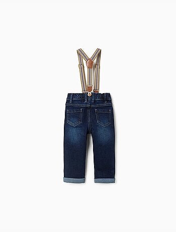Pantalon en jean avec bretelles amovibles