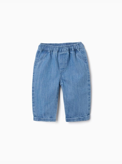 Pantalon en jean avec taille élastique - Kiabi Pantalon en jean avec taille élastique - Kiabi