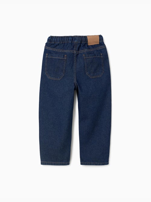 Pantalon en jean baggy avec cordon de serrage - Kiabi