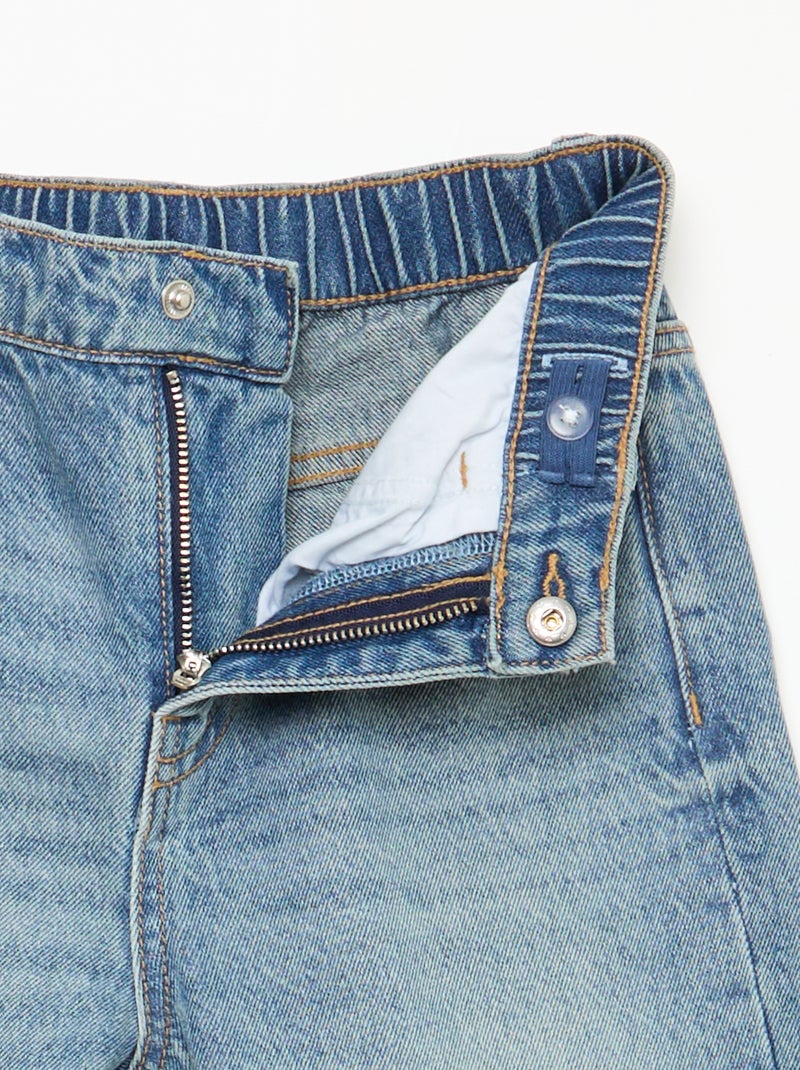 Pantalon en jean coupe confortable Bleu - Kiabi