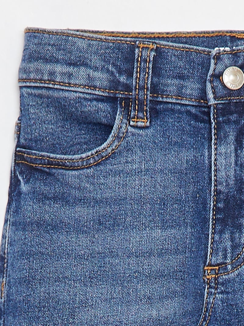 Pantalon en jean coupe droite - Coupe + ajustée Bleu - Kiabi